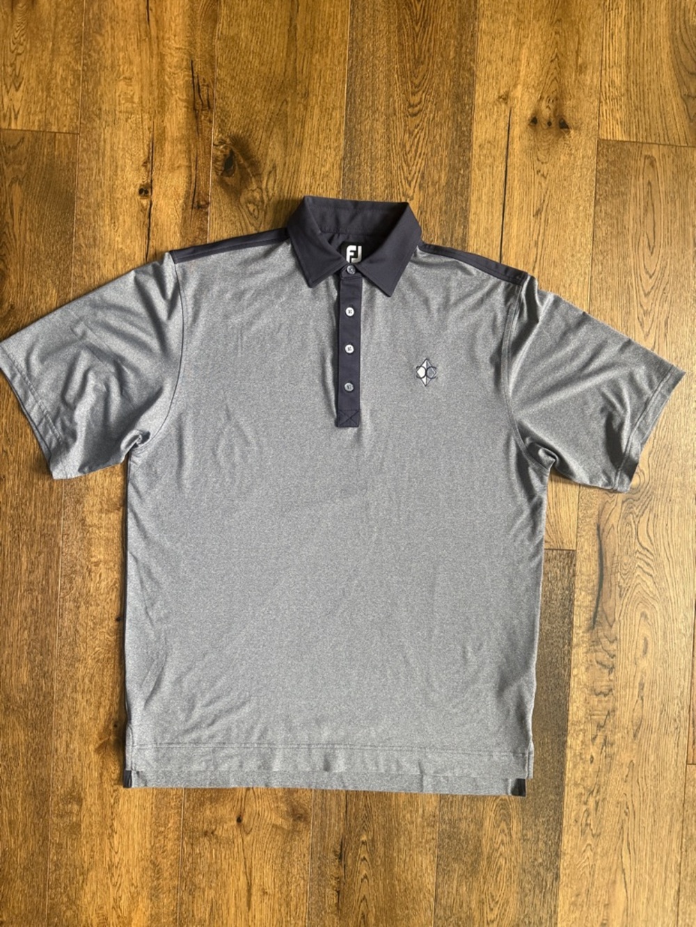 FootJoy Heather Gray Polo with Black Trim